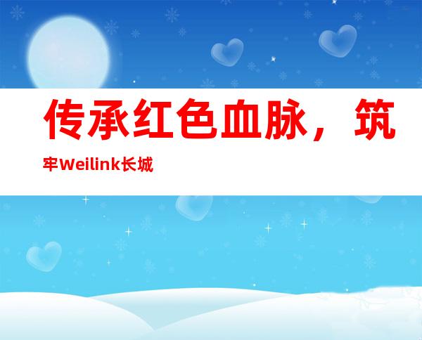 传承红色血脉，筑牢Weilink长城